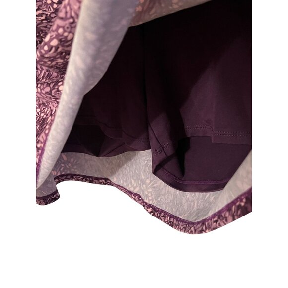 Tranquility Athleisure Skort Women's Size XXL Burgundy Pink Abstract Floral Buil - Picture 5 of 6